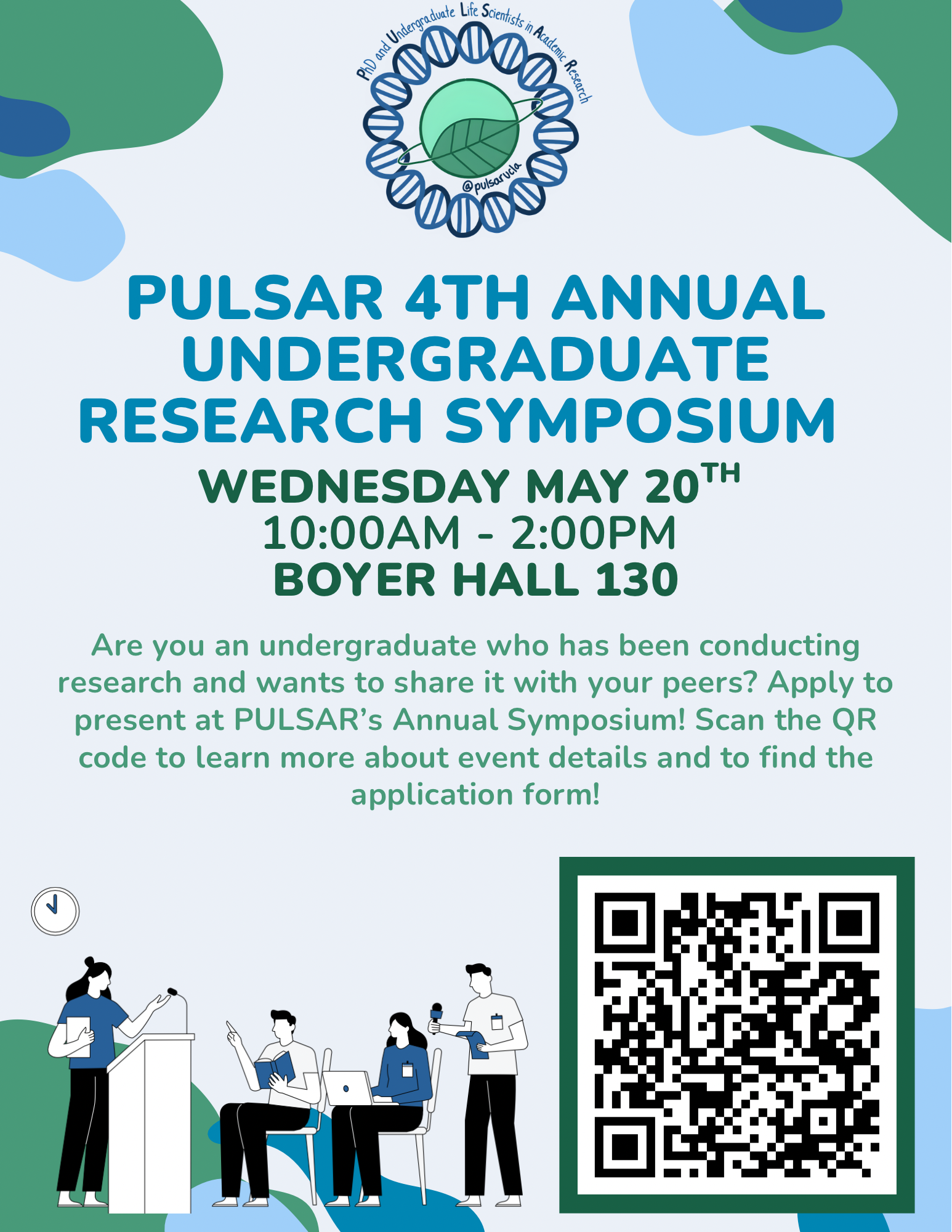 Flyer for PULSAR's 4th Annual Undergraduate Research Symposium