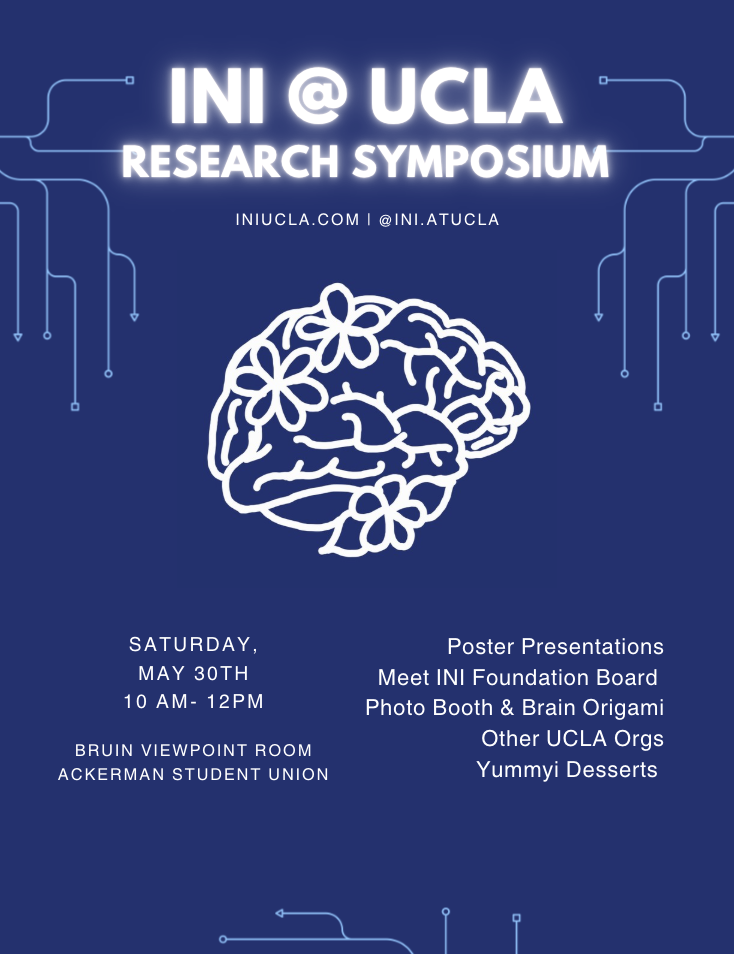 A brain sketch with information about the INI Showcase